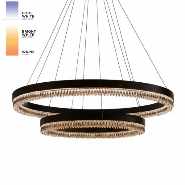 لوستر مدرن کریستالی نارسیس دو طبقه