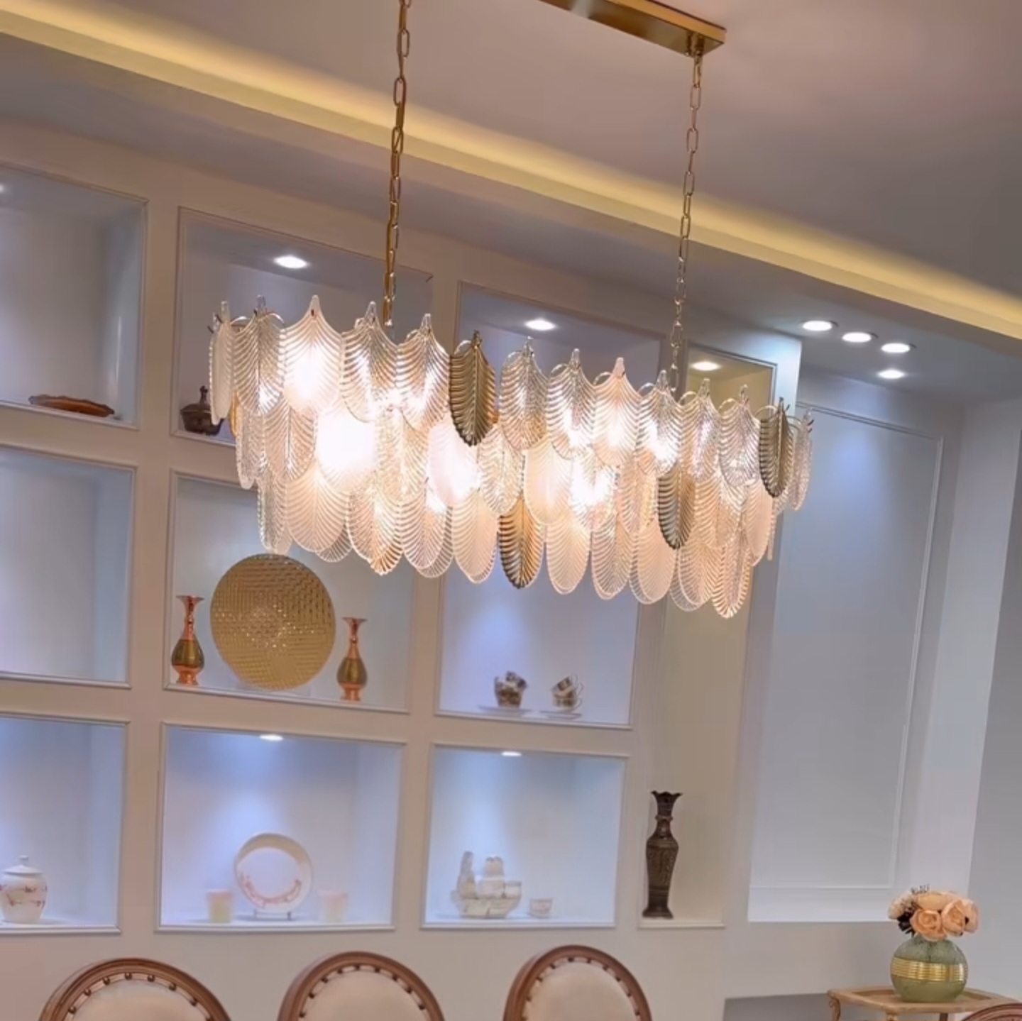 لاینر لوستر برگی مدل گلاریس