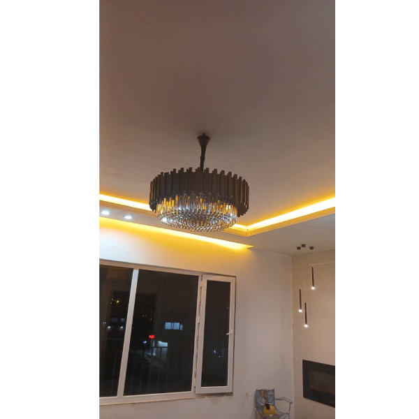 لوستر پروفیلی باشار مشکی | خرید لوستر پروفیلی پیانویی | آگرین لوستر - تصویر 13