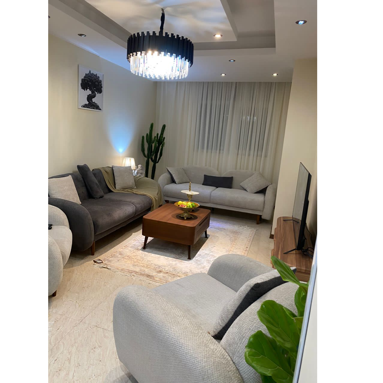 لوستر پروفیلی باشار مشکی | خرید لوستر پروفیلی پیانویی | آگرین لوستر - تصویر 15