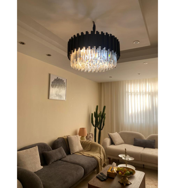 لوستر پروفیلی باشار مشکی | خرید لوستر پروفیلی پیانویی | آگرین لوستر - تصویر 16