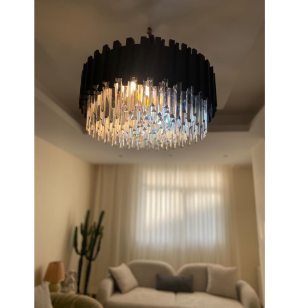 لوستر پروفیلی باشار مشکی | خرید لوستر پروفیلی پیانویی | آگرین لوستر - تصویر 17