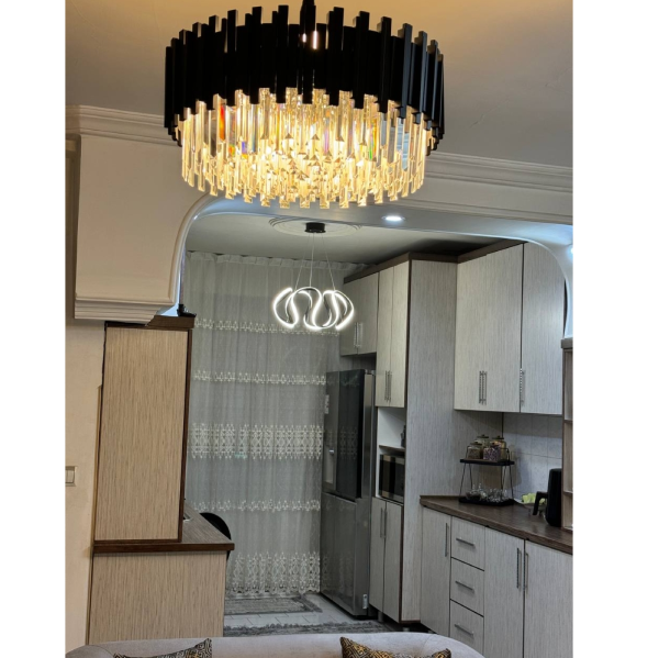 لوستر پروفیلی باشار مشکی | خرید لوستر پروفیلی پیانویی | آگرین لوستر - تصویر 4