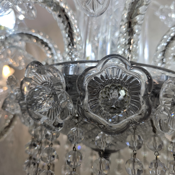 لوستر باکارات VIP وارداتی – کریستال سفید | ۶ تا ۳۲ شاخه - تصویر 5