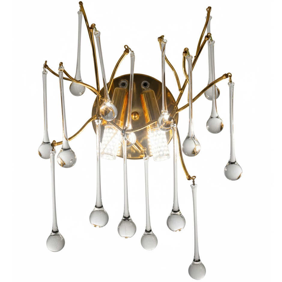 لوستر دیواری درختی طرح قطره باران