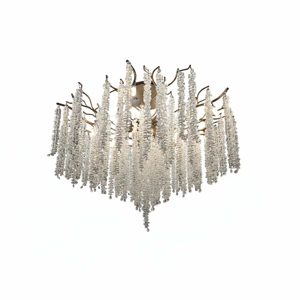 لوستر درختی طرح ژیکان | ترکیب نور دکوراتیو و کاربردی